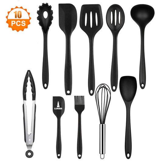 Kit 10 Peças Utensílios De Silicone Talheres