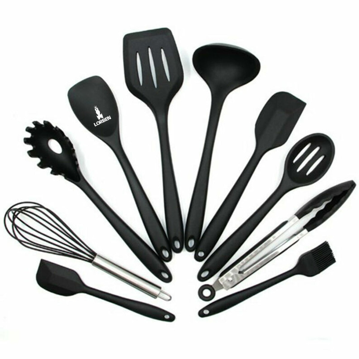 Kit 10 Peças Utensílios De Silicone Talheres