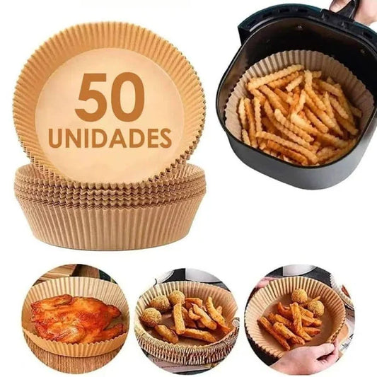 PROMOÇÃO !!! Forro De Papel Descartável Para Fritadeira Air Fryer (50 Peças).