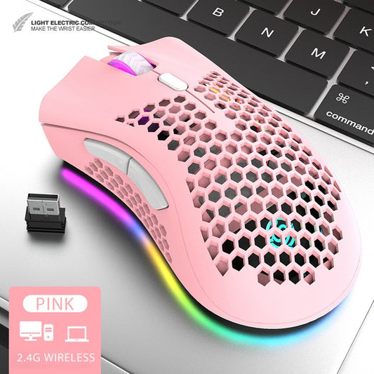 Mouse Bm600 Recarregável RGB USB 2.4G