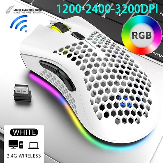 Mouse Bm600 Recarregável RGB USB 2.4G