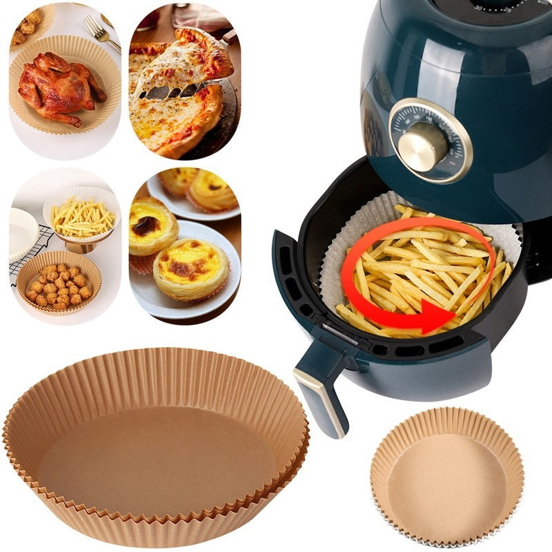 PROMOÇÃO !!! Forro De Papel Descartável Para Fritadeira Air Fryer (50 Peças).